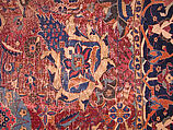 Vase Carpet, Cotton (warp and weft), silk (weft), wool (weft and pile); asymmetrically knotted pile