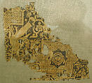 Textile with a Pattern of Stars and Birds, Originally from a Cap, Silk; samite