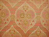 Textile Fragment, Silk, metal wrapped thread; lampas (kemha)