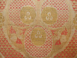 Textile Fragment, Silk, metal wrapped thread; lampas (kemha)