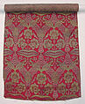 Loom Width with Floral and Tiger-stripe Design, Silk, metal wrapped thread; lampas (kemha)