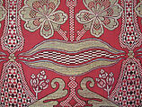 Loom Width with Floral and Tiger-stripe Design, Silk, metal wrapped thread; lampas (kemha)