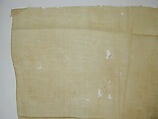 Fragment of Scarf or Cover, Linen, embroidered in silk and metal wrapped thread