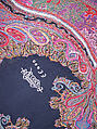 Shawl, Wool; woven and embroidered