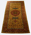 The Anhalt Medallion Carpet, Cotton (warp), silk (weft), wool (pile); asymmetrically knotted pile