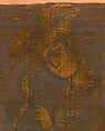 A Young Man Attending to a Falcon, Silk, metal wrapped thread, and continuous floats of flat metal thread; cut and voided velvet, bouclé
