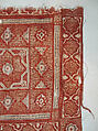 Sari, Cotton and metal wrapped thread; printedSelvage: brocaded
