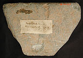 Fragment of Tombstone, Soapstone; carved