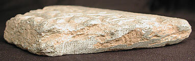 Fragment of Tombstone, Soapstone; carved