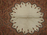 Shawl, Wool; embroidered