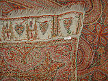 Shawl, Wool; embroidered