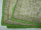 Coat, Silk, metal wrapped thread; twill weave, brocaded, applied decorative braid and enclosure