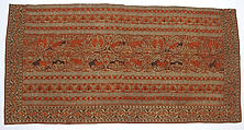 Sari Border, Silk, gold and silver wrapped thread