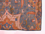 Fragment of a Cover, Linen and silk; embroidered