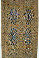 'Polonaise' Carpet, Cotton (warp and weft), silk (weft and pile), metal wrapped thread; asymmetrically knotted pile, brocaded