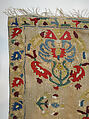 Fragment of a Cover, Linen; embroidered