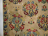 Fragment of a Cover, Linen; embroidered