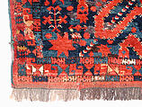 Carpet, Wool (warp, weft and pile); asymmetrically knotted pile