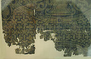 Textile with Birds and Horned Quadrupeds Flanking a Tree of Life, Silk; warp faced plain weave
