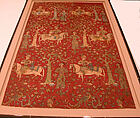 Safavid Courtiers Leading Georgian Captives, Silk, metal wrapped thread; lampas