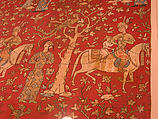 Safavid Courtiers Leading Georgian Captives, Silk, metal wrapped thread; lampas