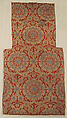 Silk Fragment with Circular Rosace-like Floriate Medallions, Silk, metal wrapped thread; lampas (kemha)