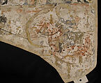 Fragment of Wall Painting with a Scene of Two Horsemen Slaying a Serpent, Gypsum plaster; painted