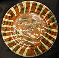 Dish, Pottery; glazed