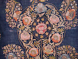 Barber's Apron, Silk; embroidered in silk and gold and silver wrapped thread