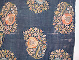 Barber's Apron, Silk; embroidered in silk and gold and silver wrapped thread