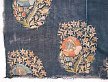 Barber's Apron, Silk; embroidered in silk and gold and silver wrapped thread