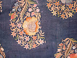 Barber's Apron, Silk; embroidered in silk and gold and silver wrapped thread