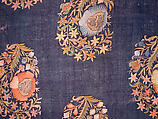 Barber's Apron, Silk; embroidered in silk and gold and silver wrapped thread