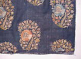 Barber's Apron, Silk; embroidered in silk and gold and silver wrapped thread