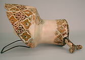 Fragmentary Ewer with Polychrome Luster Decoration, Earthenware; polychrome luster-painted on opaque white glaze