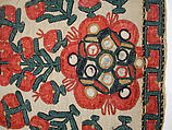 Shawl, Cotton; embroidered in silk