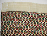 Shawl, Wool; twill weave and double interlocking twill tapestry weave