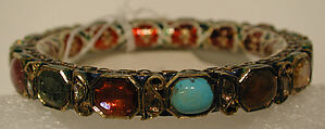 Bracelet or Armlet, Gold, enamel, semi-precious stones