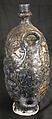 Flask with Zodiac Medallions, Stonepaste; molded, blue-glazed, overpainted, and gilded