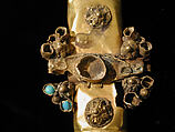 Bracelet, Gold fabricated from sheet, with repoussé decoration, punching, twisted wire, and granulation