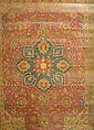 Silk Kashan Carpet, Silk (warp, weft and pile); asymmetrically knotted pile