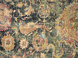 Carpet, Cotton (warp and weft), wool (pile); asymmetrically knotted pile