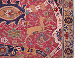 Carpet, Cotton (warp and weft), wool (weft and pile); asymmetrically knotted pile