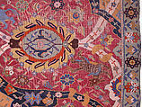 Carpet, Cotton (warp and weft), wool (weft and pile); asymmetrically knotted pile