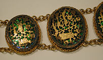 Bracelet, Pierced gold foil over glass (thewa work)