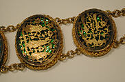 Bracelet, Pierced gold foil over glass (thewa work)