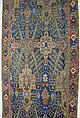 Carpet with Tree and Cartouche Design, Cotton (warp and weft), wool (pile); asymmetrically knotted pile