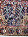 Carpet with Tree and Cartouche Design, Cotton (warp and weft), wool (pile); asymmetrically knotted pile