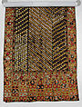 Panel, Cotton; embroidered in silk