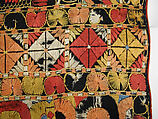 Panel, Cotton; embroidered in silk